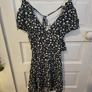 Altar'd State Black and White Floral Dress